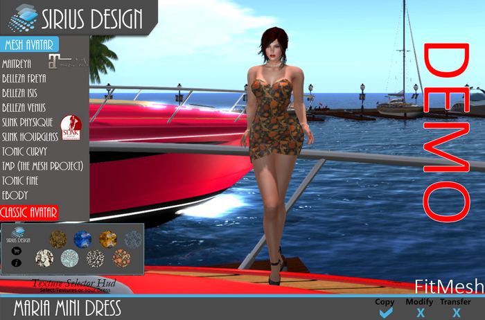 Sirius Design Maria Mini Dress Boxed  ==DEMO==