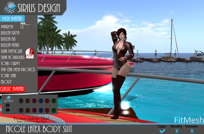 Sirius Design Nicole Latex Body Suit Boxed