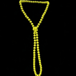 Bright Yellow Pearls Long Loop Necklace