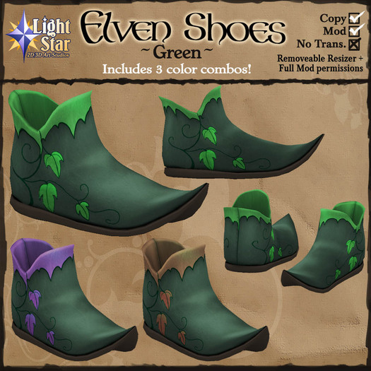 *LightStar - Elven Shoes-Green