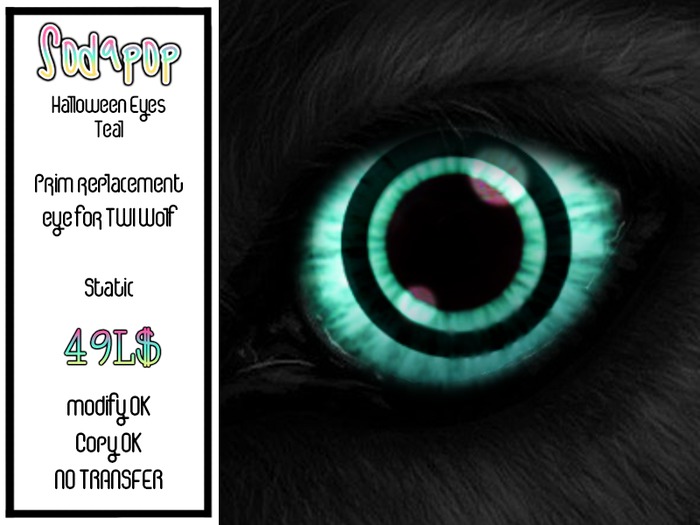 TWI Wolf - Halloween Eyes Teal