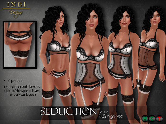 INDI Designs - Seduction Lingerie White