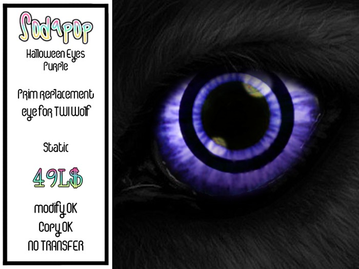 TWI Wolf - Halloween Eyes Purple