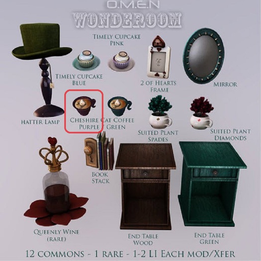 O.M.E.N - Wonderoom Gacha - Cheshire Coffee - Purple cup BOX