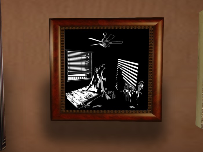Noir art framed