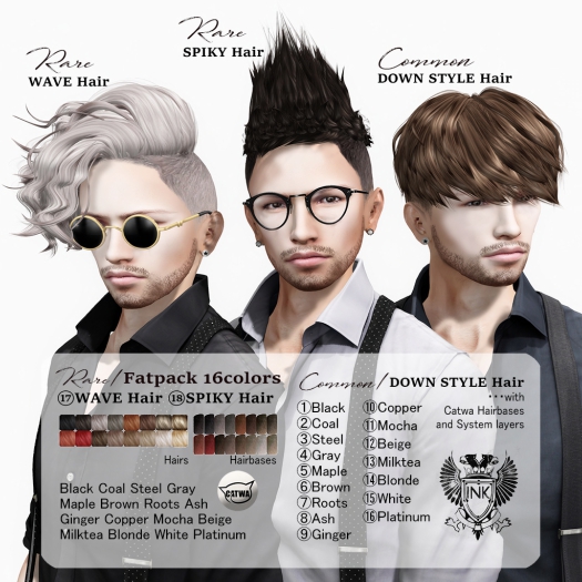 3.[INK] DOWN STYLE Hair - Steel