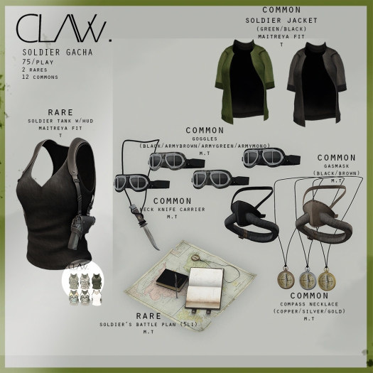 C L A Vv. Soldier - Gas Mask Brown