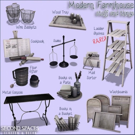 Second Spaces - Modern Farmhouse - ladder shelves RARE