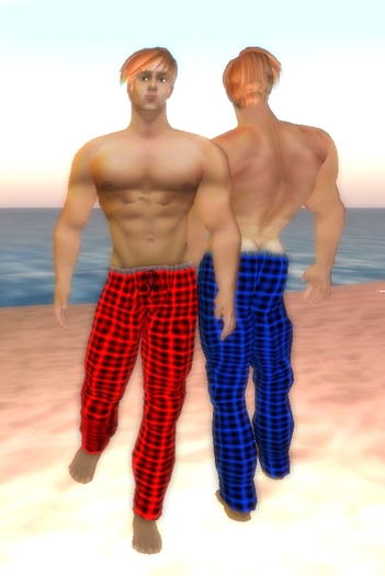 Kohnke Checked Pants - Blue & Red (2 pcs)