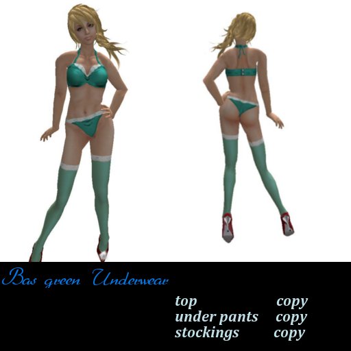 *Bas green Underwear
