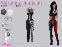 Alexandra Jumpsuit Skulls Silver
