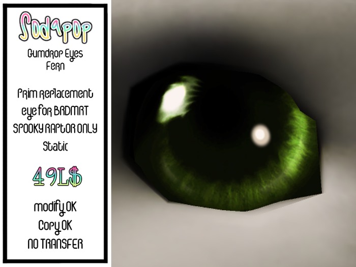 BRDMRT Spooky Raptor - Gumdrop Eyes Fern