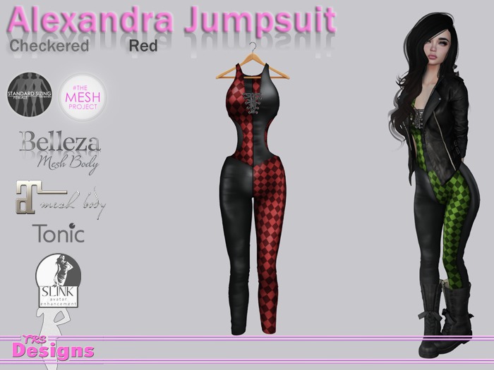 Alexandra Jumpsuit Checkered Red