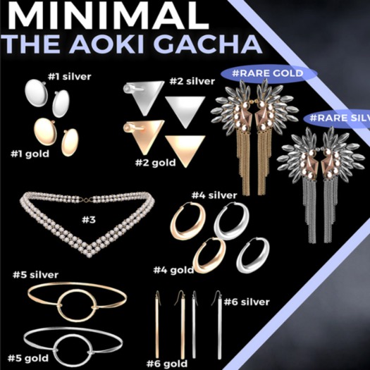 MINIMAL - Aoki Gacha set Earring Gold #2