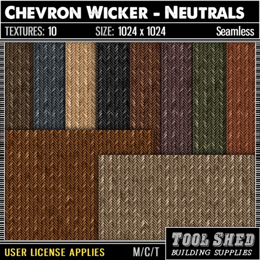 Tool Shed - Chevron Wicker - Neutrals