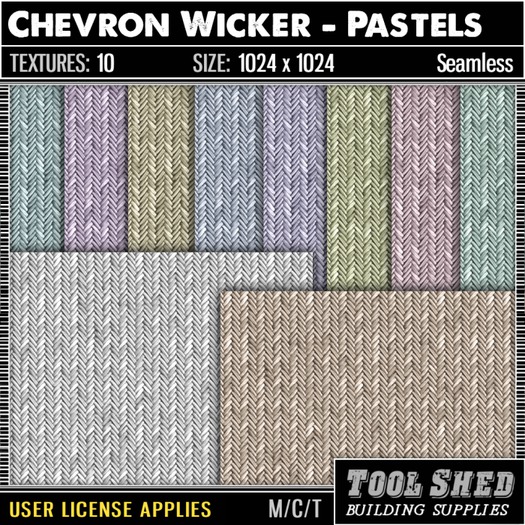 Tool Shed - Chevron Wicker - Pastels