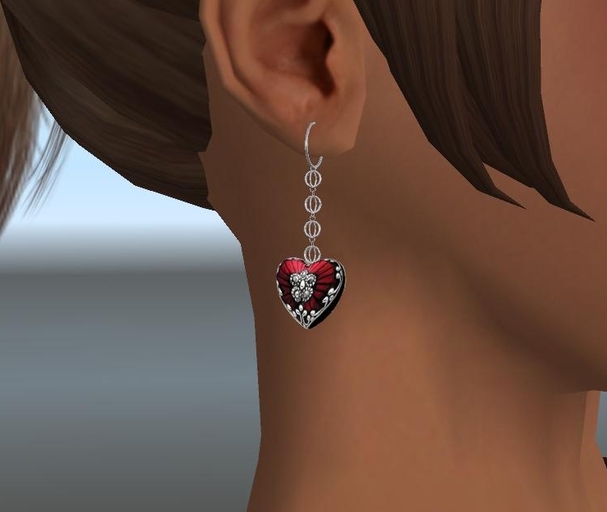 Antique Heart Earrings
