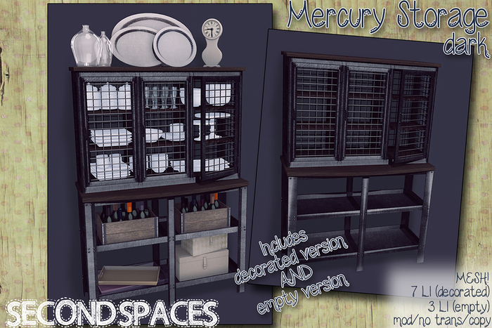 Second Spaces - Mercury Storage - dark (bxd2)