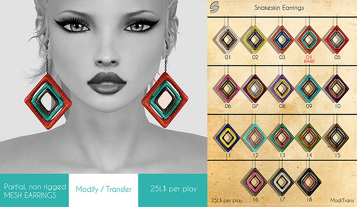 Shakeup! Snakeskin Earrings [12]