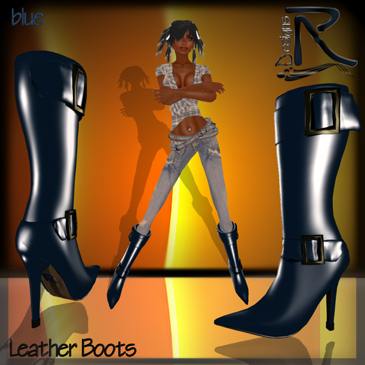 Leather BooTs blue - Ronjas RDesignS Collection by Ronja Pera (Retail Box) 
