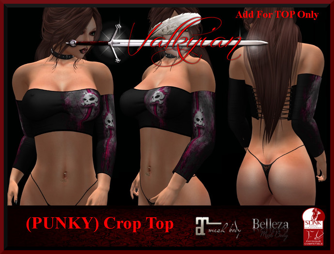 ~Valkyrian~(PUNKY) Strapped Crop Top (BOXED)