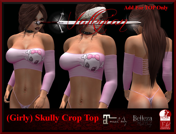 ~Valkyrian~(Girly Pink) Strapped Crop Top(BOXED)