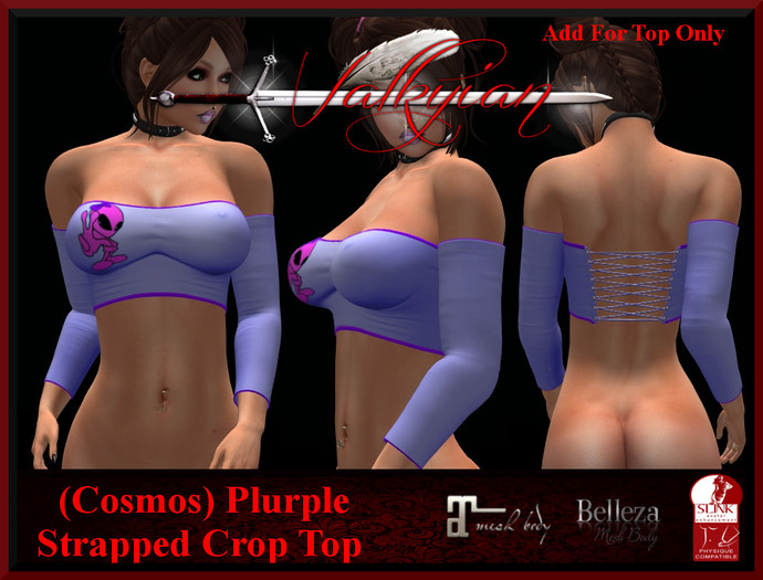 ~Valkyrian~(Cosmos)Plurple Strapped Crop Top (BOXED)