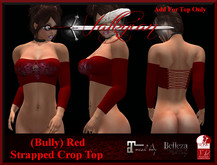 ~Valkyrian~(Bully)Red Strapped Crop Top (BOXED)
