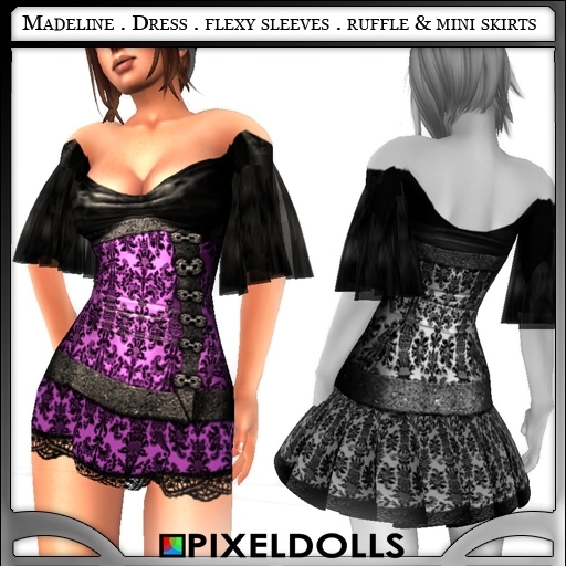 (PixelDolls) Madeline Violet Dress