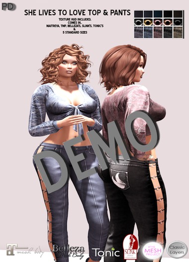 PD ~ Demo -She Lives To Love Top & Pants