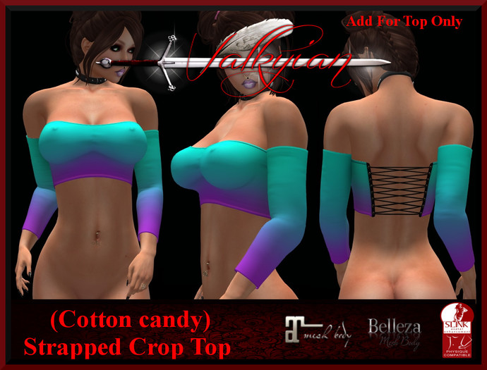 ~Valkyrian~(Cotton Candy) Strapped Crop Top (BOXED)