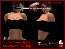 ~Valkyrian~(Star Crossed) Black Strapped Crop Top(BOXED)