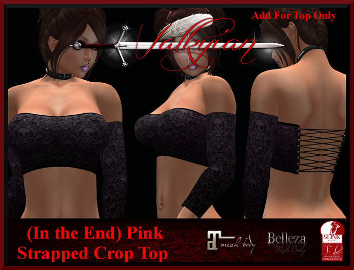 ~Valkyrian~(In the End)Pink Strapped Crop Top(BOXED)