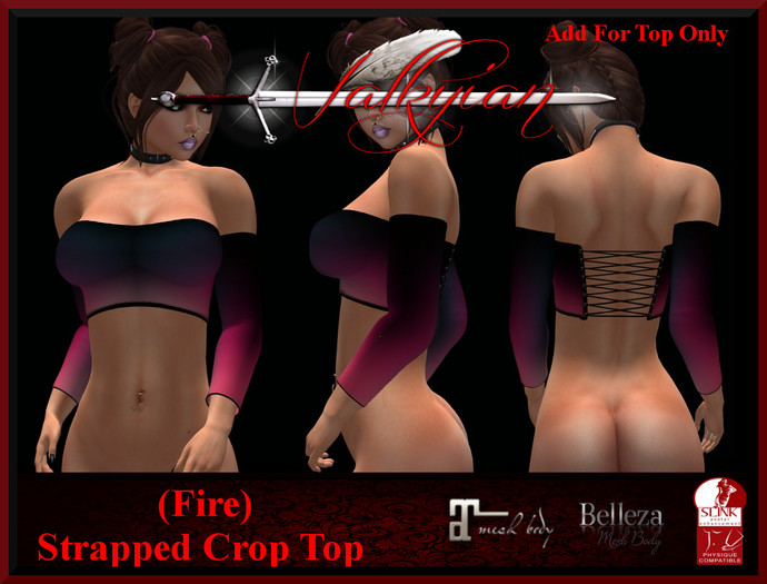 ~Valkyrian~(Fire) Strapped Crop Top(BOXED)