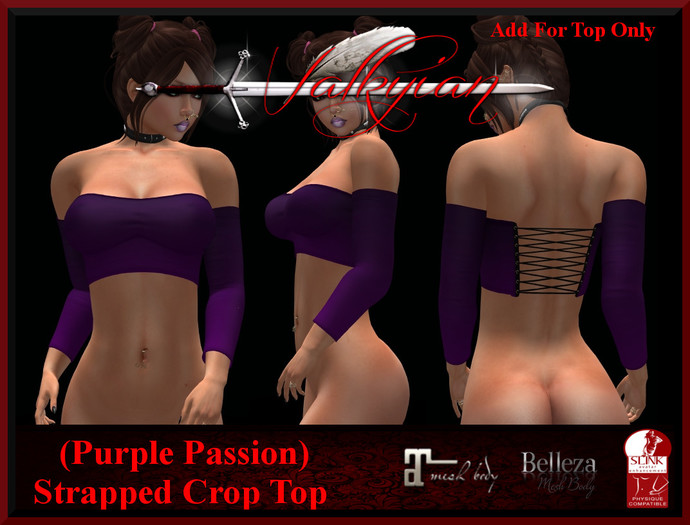 ~Valkyrian~(Purple Passion) Strapped Crop Top(BOXED)