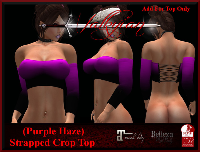 ~Valkyrian~(Purple Haze) Strapped Crop Top (BOXED)