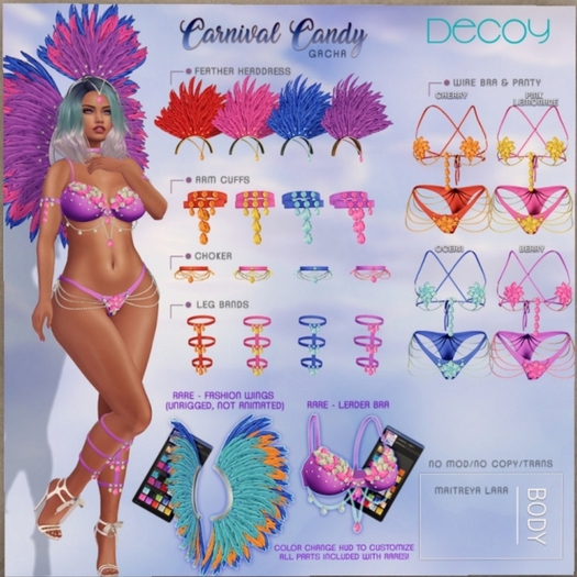 Decoy - Carnival Candy: Arm Cuffs Ocean