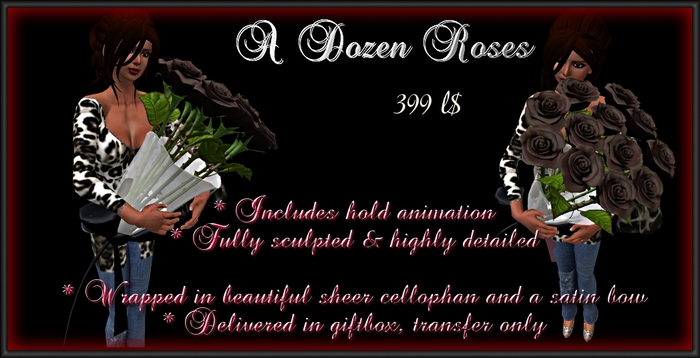 Roses by Res- A Dozen Roses Black to Wear (Giftbox)