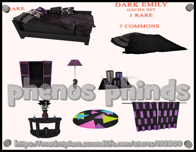 Candy Crunchers - Dark Emily - Bed - RARE