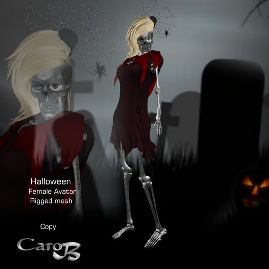 CaroB HALLOWEEN Female Mesh Avatar