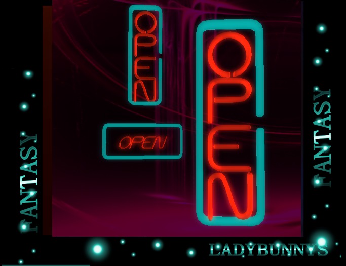 Bunny's Wall 3d Art--Open Signs 