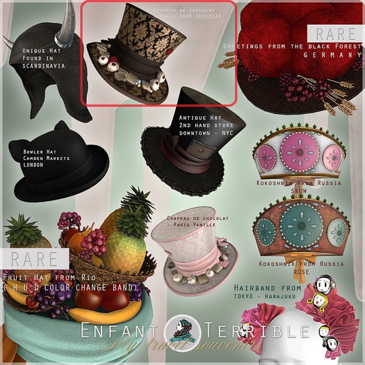 .Enfant Terrible. Chapeau de chocolat - Paris Dark Chocolate 