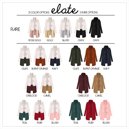(Elate!) Willow Coat (Two Tone Silver) - S RARE