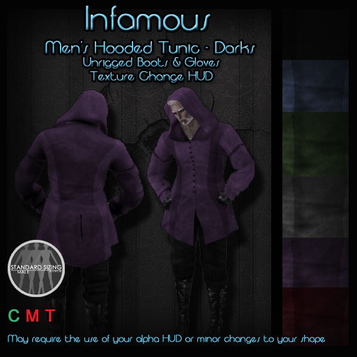 [I] Men's Hooded Tunic Dark