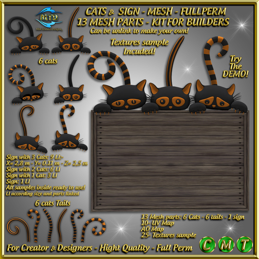 CATS & SIGN - MESH -13 MESH PARTS - FULLPERM - UPDATE
