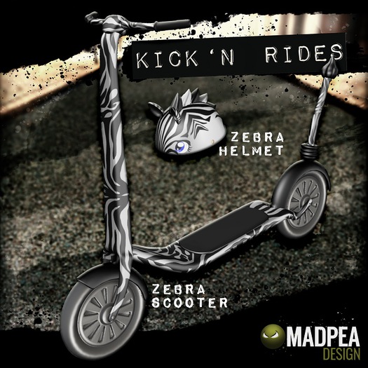 MadPea Kick 'n Ride - Zebra Scooter GOTG (add)