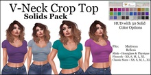 Nixxi Fashions - V-Neck Crop Top (30 Solids HUD)