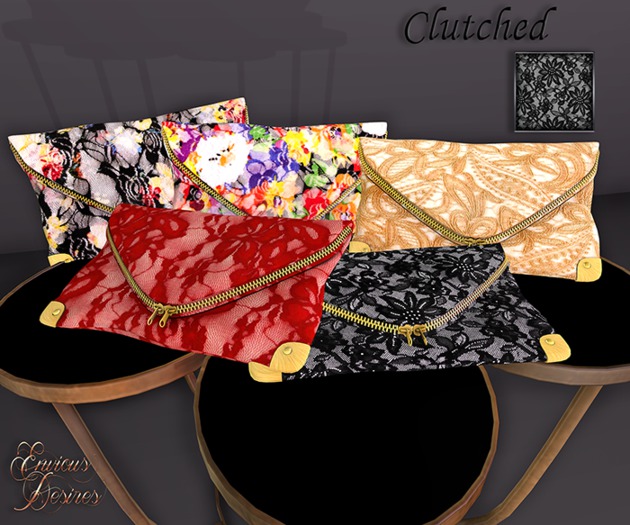 *E.D.* Clutched ~  Black Laced ~ Shopping Tote (Add)