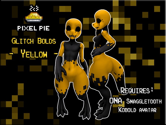 PIXEL PIE - Glitch Bolds - Yellow