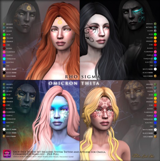 +Fallen Gods Inc.+ Rho face tattoo, Ink